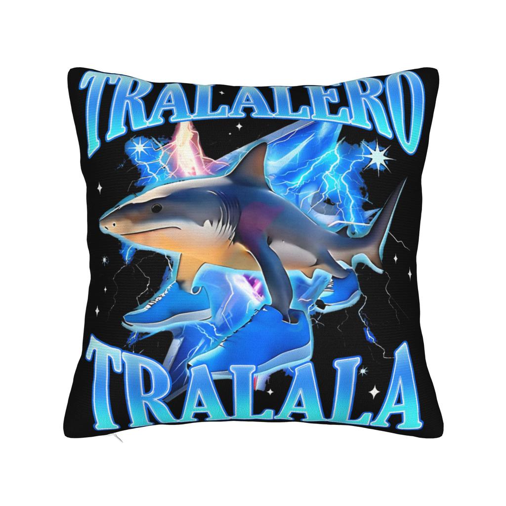 Tung Tung Tung Sahur Brainrot Funny Pillow Case Comfy Pillow Cover Kawaii Pillowcases For Sofa Home Decoration