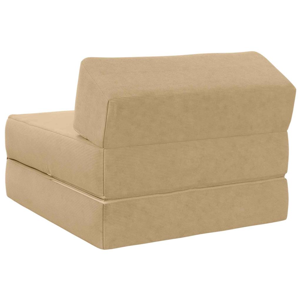 Folding Sofa Bed Green & Grey 60 x 70 x 41 cm Fabric