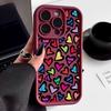 Fashion Hearts Pattern Phone Cover  For iPhone 16 Pro Max 15 Plus 14 13 12 11 Pro XR XS 8 7 Color Love Shockproof Lens Protection Soft Case