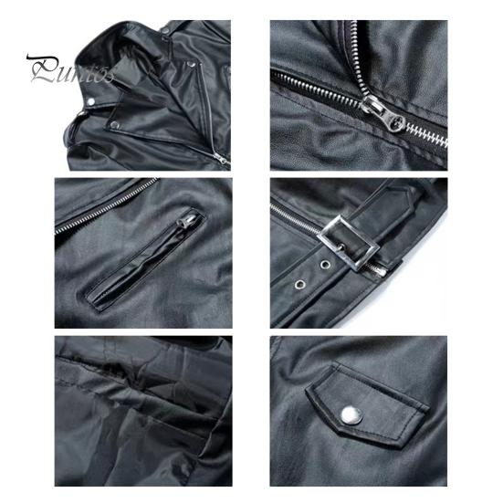Мужская куртка Slim Fit из искусственной кожи, однотонное пальто с диагональной застежкой-молнией, регулировка ремня, ветрозащитное пальто