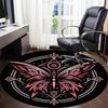 1pc Butterfly Mandala Office Round Area Rug, Under Office Chairs Bedroom Living Room Home Decor, Room Deco, Available in Various Sizes