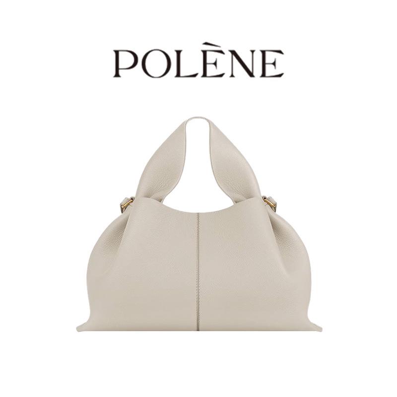 French Luxury Genuine Leather Dumpling Handbag - Retro European & American Design