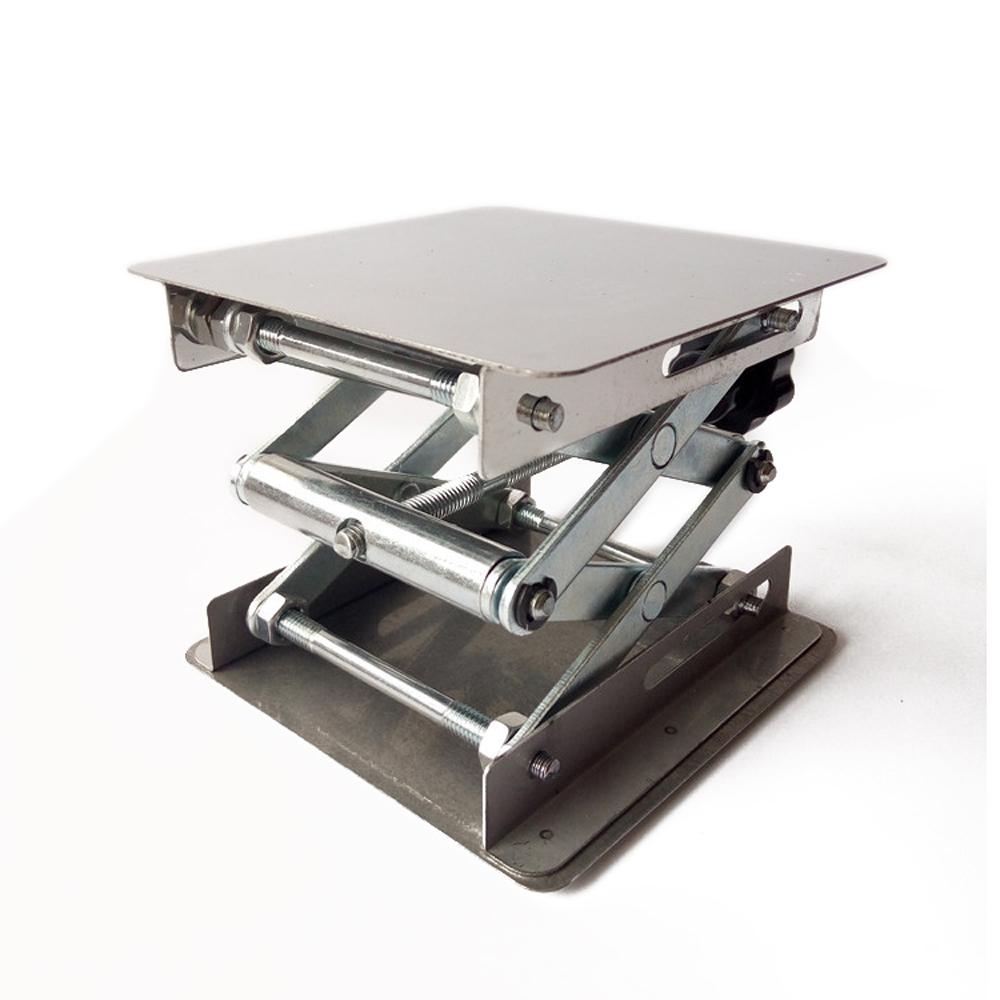 Laboratory Manual Lift Platform Manual Height Adjustable Lifting Table 100*100mm 150*150mm 200*200mm Optional