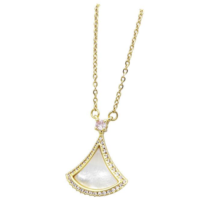 Necklace Diamond-set Skirt Shell Necklace Clavicle Chain