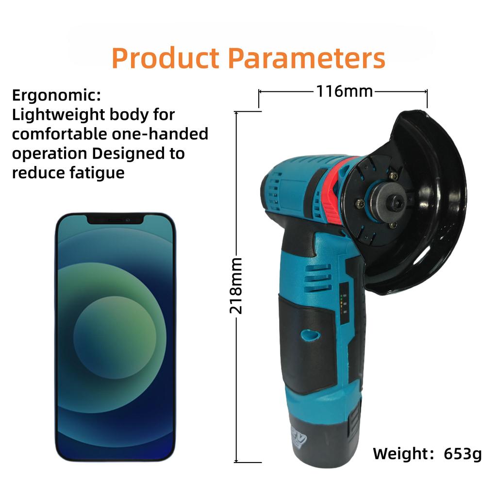 3inch Mini Multifunctional Angle Grinding Machine Handheld Lithium Angle Grinder Household Electric Grinding Tool