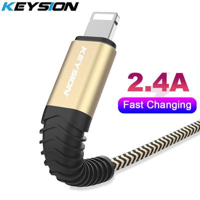 KEYSION USB-кабель для передачи данных для iPhone 14 13 12 11 Pro Max Xs max Xr X 8 7 6 plus 6s 5 s plus iPad 2.4A, кабель для быстрой зарядки