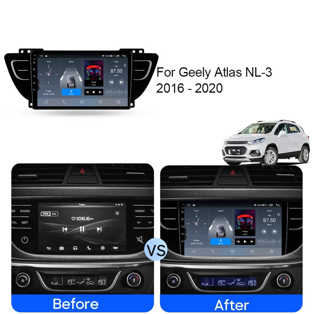 Для Geely Atlas NL-3 2016 - 2020 Авто BT Android экран автомобильный радио GPS навигация мультимедиа видеоплеер 5G WIFI DSP нет 2din DVD