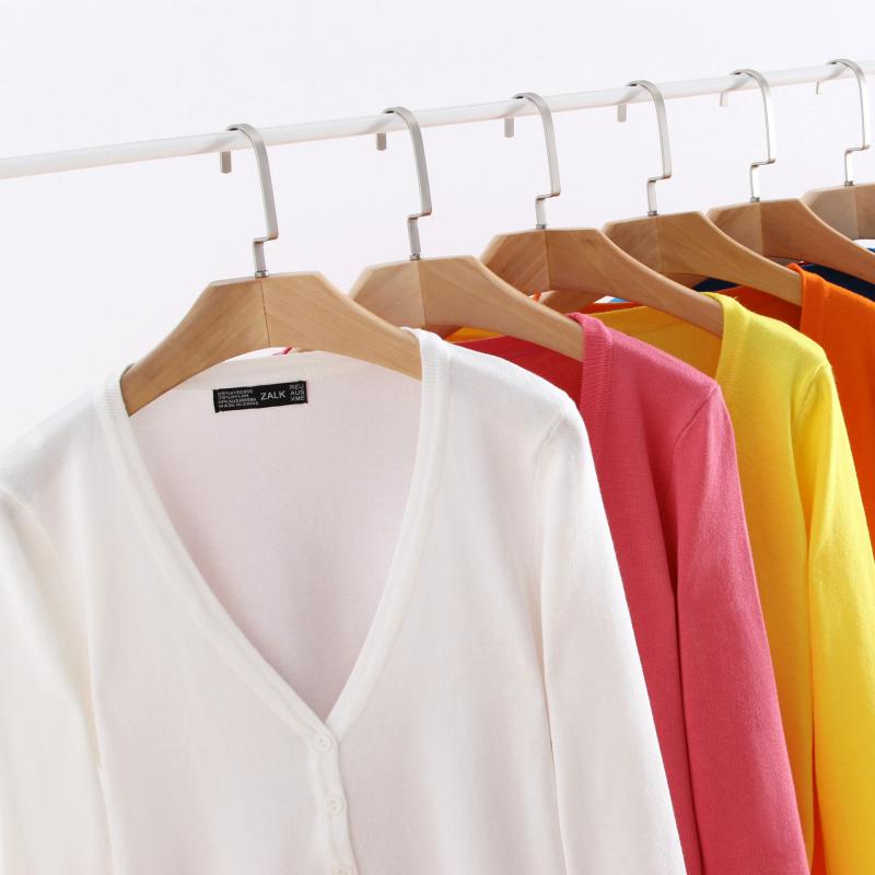 Autumn Women's Thin Sweater Women's Knit Sweater Cardigan Shawl Long Sleeve V-neck Short Coat