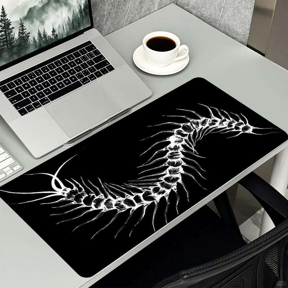 Dragon Skeleton Pattern Extended Mouse Pad Non Slip Rubber Desk Mat For Gaming Laptop Keyboard And Home Office Desktop Decor
