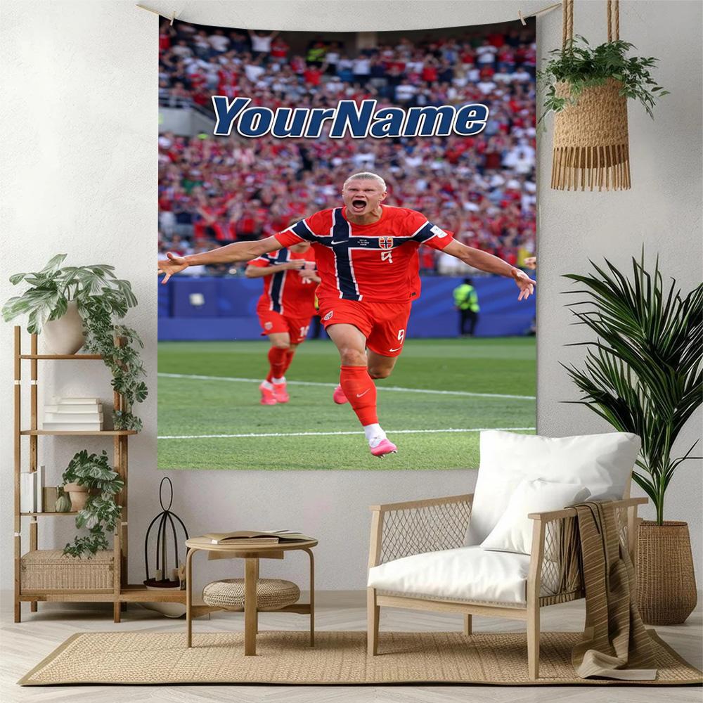 Haaland Custom Your Name Wall Decor Tapestry Art For Pet Memorial Birthdaywedding Party Backdrop Family Gift
