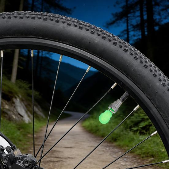 2/4 шт. Велосипедный вентиль для шины Свет Умный датчик Светодиодный фонарь на колесо велосипеда Ночная езда Цветной Декоративная лампа для вентиля дорожного или горного велосипеда Велосипедные аксессуары