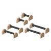 2 Pieces Push Up Bar Parallettes Handstand Bars Handles Wooden for Men Women Floor
