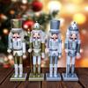 12-дюймовая деревянная фигурка Щелкунчика Короля-Солдата Рождественский декор для полки стола