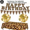 32Inch Leopard Print Number Balloon 0-9 Cheetah Print Foil Balloons for Wild One Safari Birthday Animal Print Party Decorations
