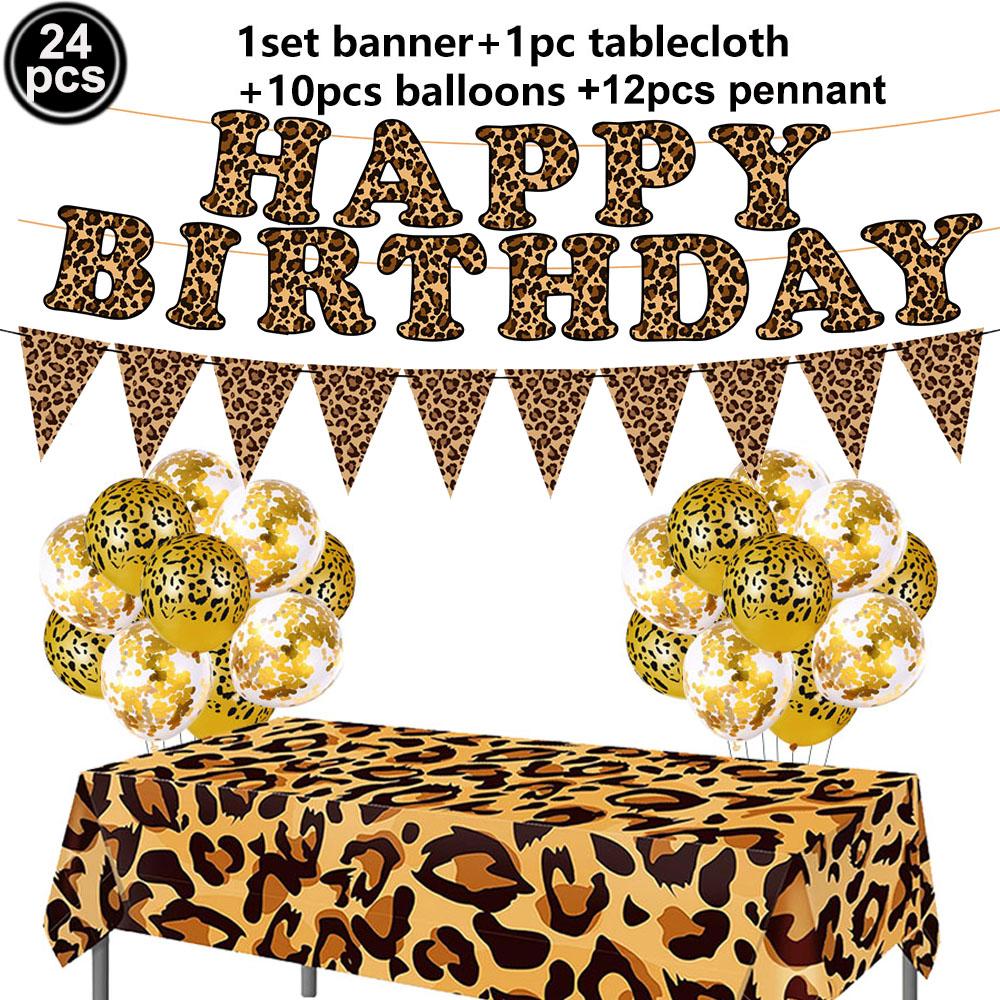 32Inch Leopard Print Number Balloon 0-9 Cheetah Print Foil Balloons for Wild One Safari Birthday Animal Print Party Decorations