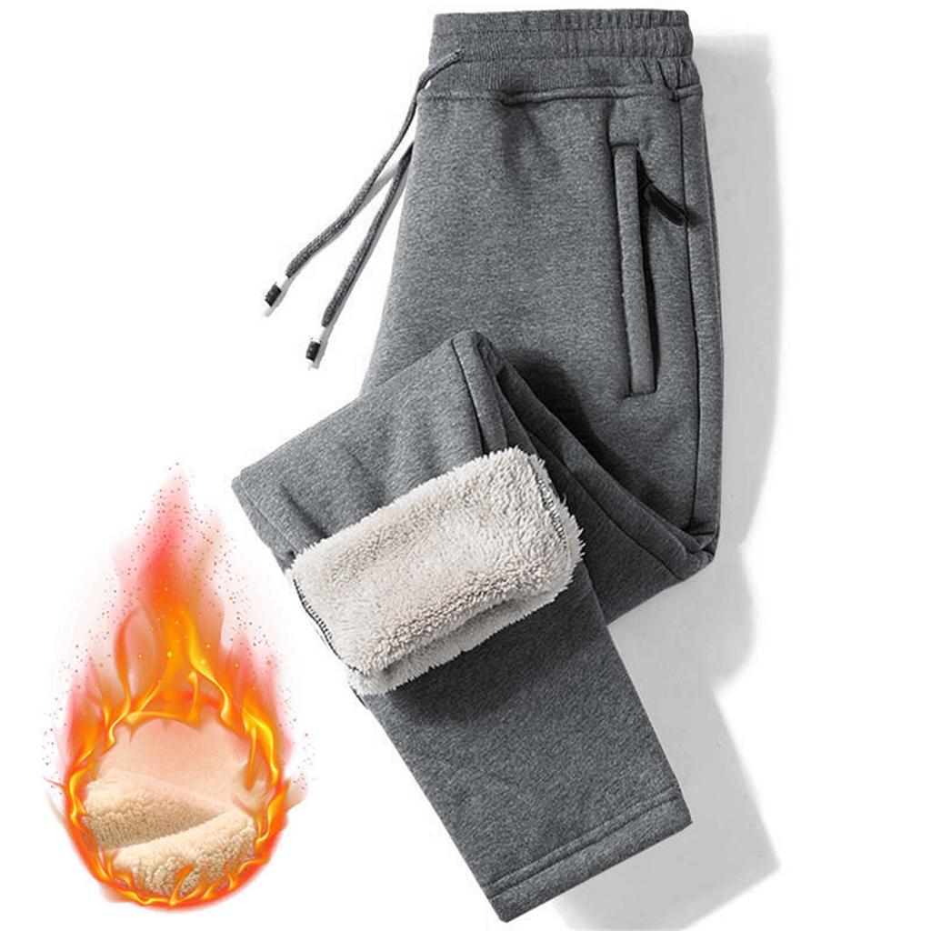 Мужские повседневные спортивные брюки с утепленными флисовыми карманами на флисовой подкладке