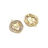 Copper Zirconium Inlaid 26 Letter Pendant For DIY Jewelry Making Craft Accessories