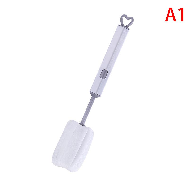 1 шт. Мягкая губка для мытья чашек с длинной ручкой, губка для бутылок, щетка для мытья бутылок, стеклянных чашек, мытья и чистки кухни