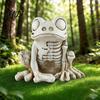 Декоративное украшение-скелет лягушки из смолы, Декор для патио на открытом воздухе и рабочего стола, Реалистичная костная текстура, Вырезанная фигурка на Хэллоуин, Готическая