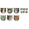 1/6Pcs Cartoon Cat Themed Ceramic Drink Coasters Water Absorbent Fantasy Atmosphere Coasters Home Kitchen Decor