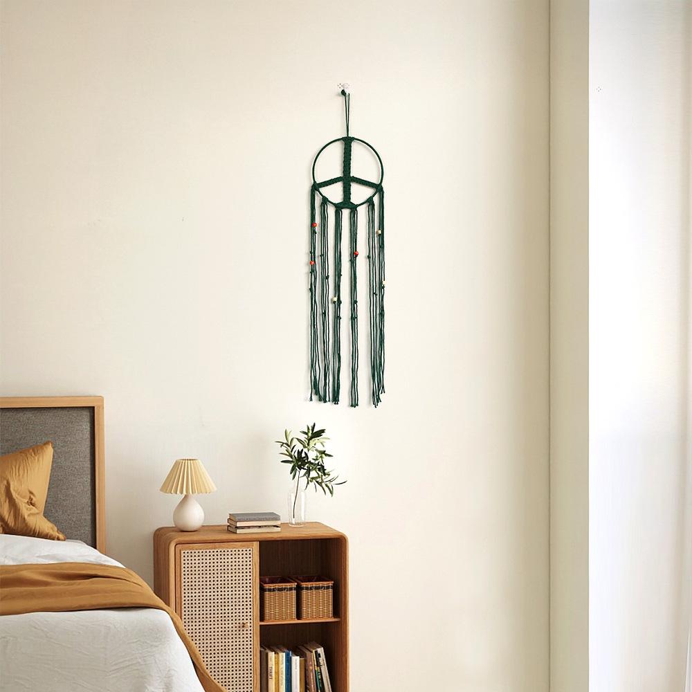 Тканый вручную гобелен из хлопковой веревки «Рассвет Закат» для декора комнаты