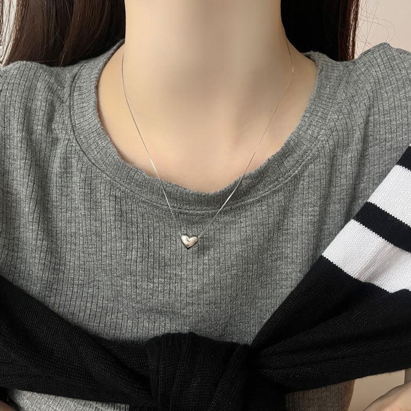 Ожерелье Love, цепочка для воротника в форме сердца Peach Heart, темперамент, крутой стиль, чувство дизайна, повседневный стиль для поездок на работу