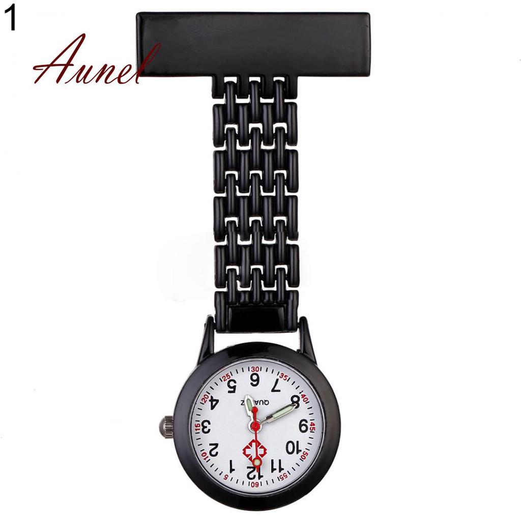 Металлическая карманная кварцевая аналоговая брошь с зажимом для медицинской медсестры, часы-брелок