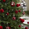 48pcs Painted Flocked Christmas Ornaments Set Tree Decorations Home Party Holiday Decor