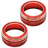 RiNan. Universal Air Conditioner Dial Cover Yaris Cross Corolla Touring Sports Accessories Set of 2 Red
