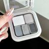 Палитра теней для век 5 цветов в стиле панк Smokey Eye Серебристый Белый Серый Цвет Цемента Темно-Черный Матовые и Сатиновые Стойкий Макияж для Вечеринки