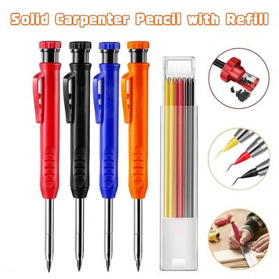1 шт. ручка + 1 сменный блок в коробке, твердый плотницкий карандаш со сменными стержнями и встроенной точилкой для глубоких отверстий, механический карандаш, маркер, маркировка, деревообрабатывающие инструменты
