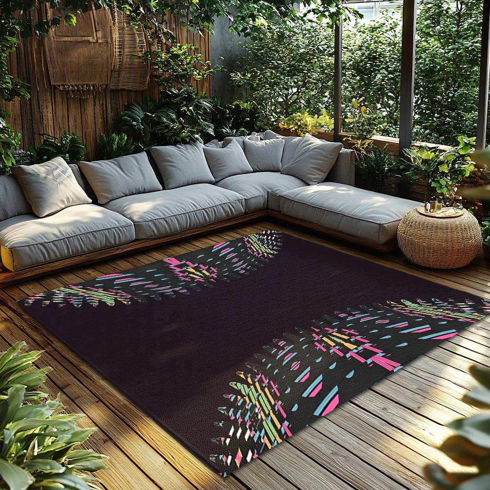 Unique Abstract Art Doormat Indoor Outdoor Rug Modern Geometric Pattern Floor Mat Home Decor Living Room Kitchen Accent Rug Wash