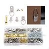 270 Pcs Photo Hanging Hooks Kit, 7 Models Picture Hanger with Screws for Office Family