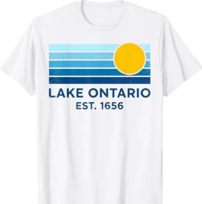 Lake Ontario Shirt EST 1656 Retro Stripe T-Shirt3