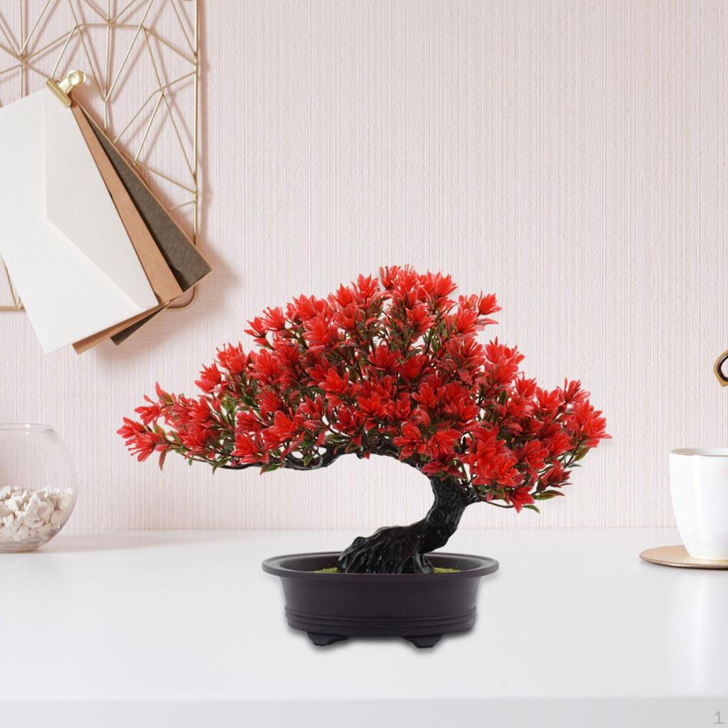 Artificial Bonsai Tree As Decorative Piece, Realistic Faux Plant for Windowsill And Office