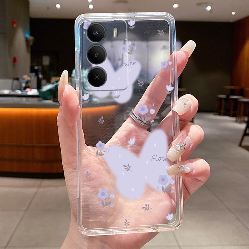Силиконовый чехол для Realme P3 Lite Красивые цветы Бабочка Защитный ТПУ Мягкая задняя крышка Fundas для телефона Realme P3 Lite 4G