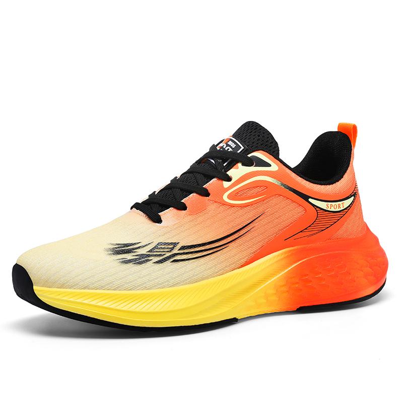 Новые кроссовки для бега с дышащей сетчатой поверхностью для молодых студентов, мужские, легкие, с мягкой подошвой, с защитой от запаха, с пружинящей подошвой