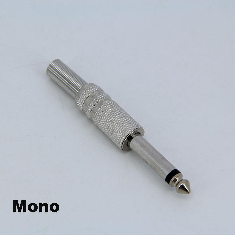 2pole 3pole 6.35mm 6.5mm Audio Male Female Mono Stereo Solder Connector Plug Socket Gold Plated Metal Amplifier Mic Converter