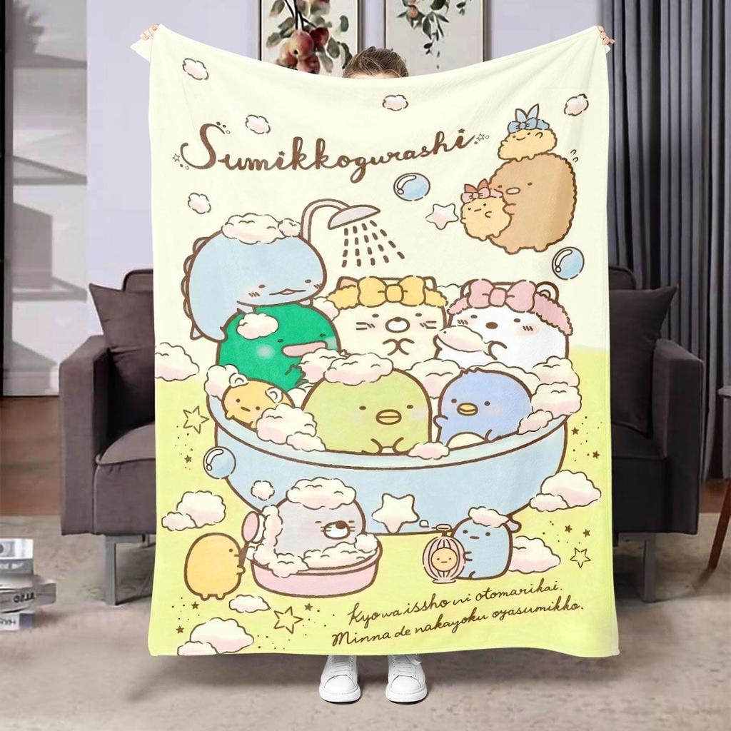 Corner Creature Cartoon Anime Moisture Absorbing Heating Flannel Blanket Student Dormitory Rest Blanket