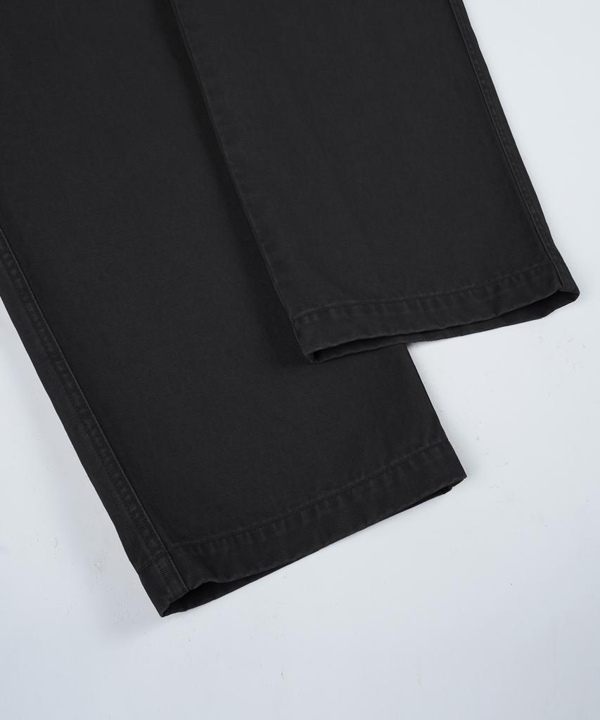 BIRBANTE Хлопковые брюки чинос с двойной складкой, garment-washed твил - Черный темно-синий