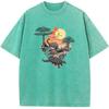 Ancient Dinosaur Unisex O-Neck Washed T-Shirt Novelty Cotton Summer Bleached Tshirt Funny Casual Loose Bleach T Shirt