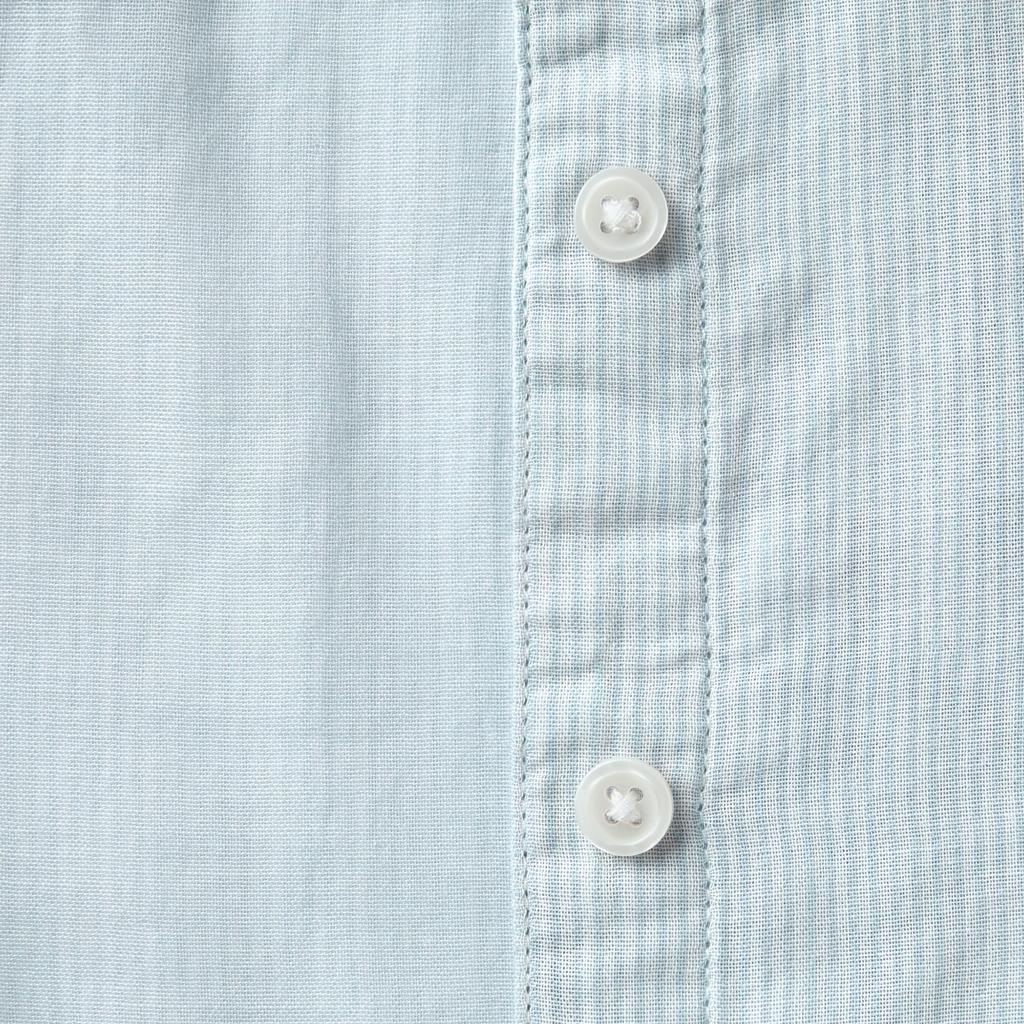 MUJI Тонкая марлевая пижама с коротким рукавом без боковых швов FD1JHA4S Светло-голубая полоска S Женская Женская Женская