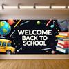 Баннер-задник «С возвращением в школу» для украшения класса, детский школьный праздник, фон для мероприятия, украшения, реквизит для фотосъемки