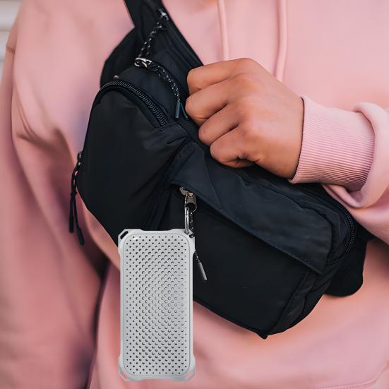 Держатель батареи Портативный чехол для батареи с карабином Ударопрочный защитный чехол для гарнитуры Apple Power Bank Держатель для кабеля питания Чехол