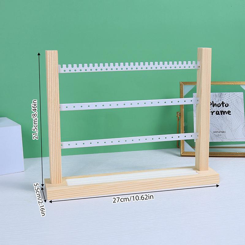 Подставка для ювелирных изделий, органайзер для сережек, подвесок, браслетов, держатель для ювелирных изделий с деревянной основой, стойка для хранения сережек