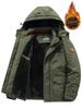 Men's Autumn/Winter Military-Style Cotton Jacket with Velvet, Plus Size Fashionable Workwear Coat