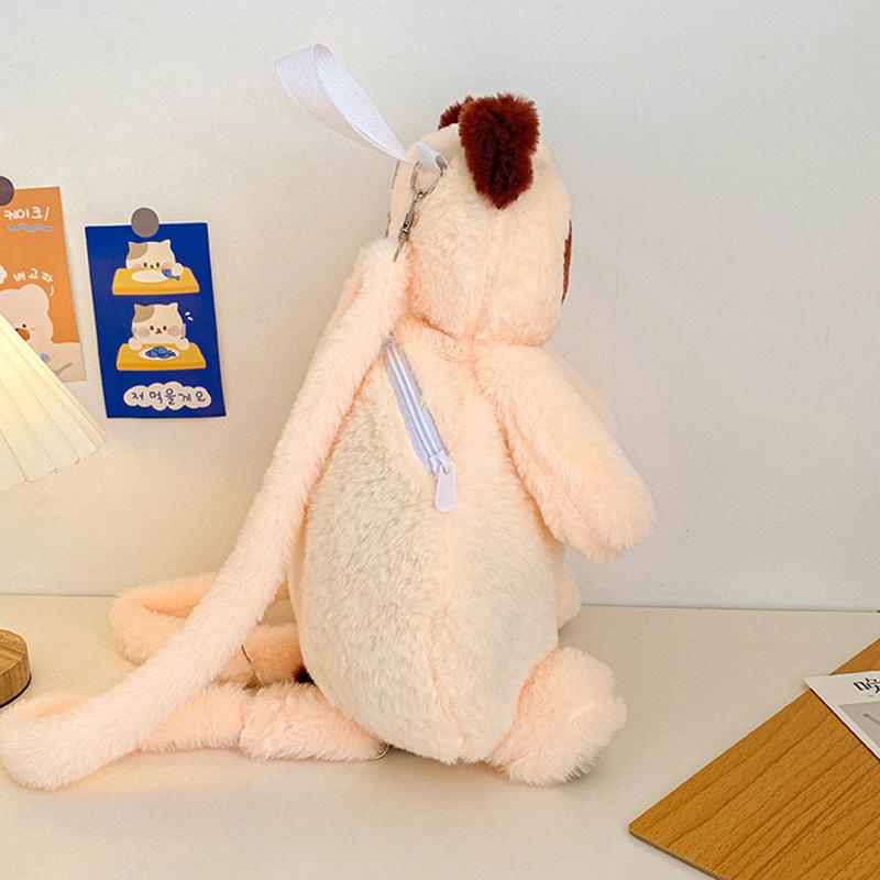 Кавайный плюшевый рюкзак в виде кошки, милый рюкзак большой вместимости с мягкими игрушками, мультяшный плюшевый рюкзак с кошкой, подарки на день рождения для детей