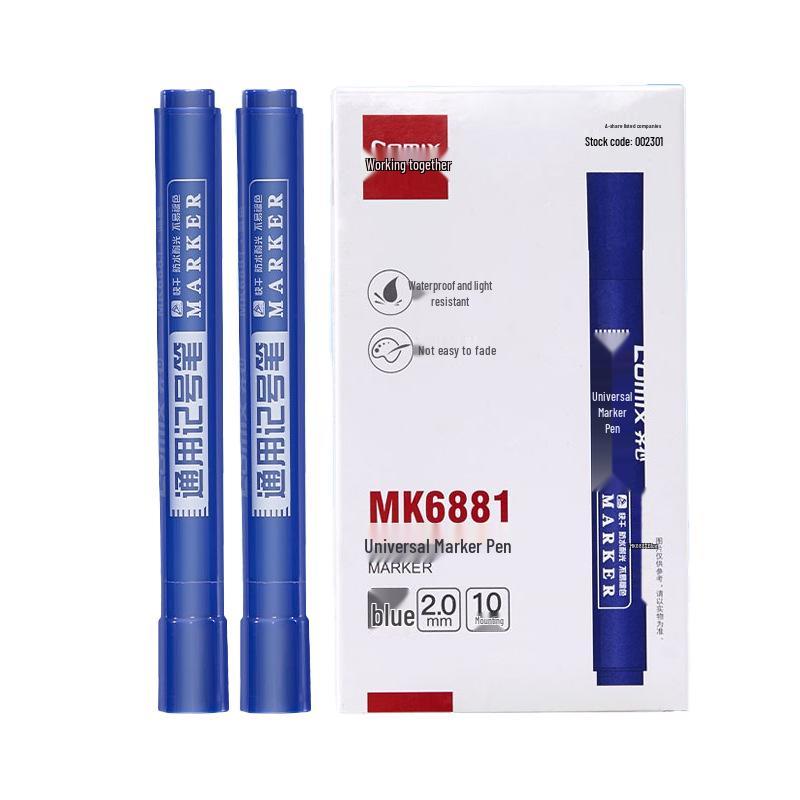Маркеры Qixin MK6881 с толстым наконечником на масляной основе, набор из 10 шт.