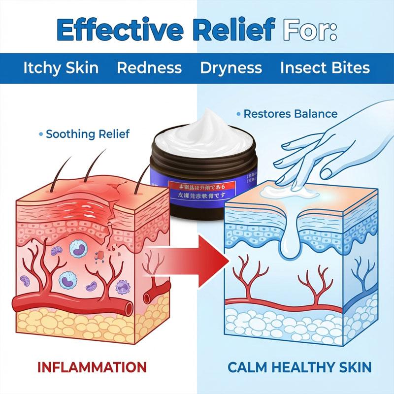 Китайский травяной крем для ухода за кожей - Специально разработан для зудящей, раздраженной кожи