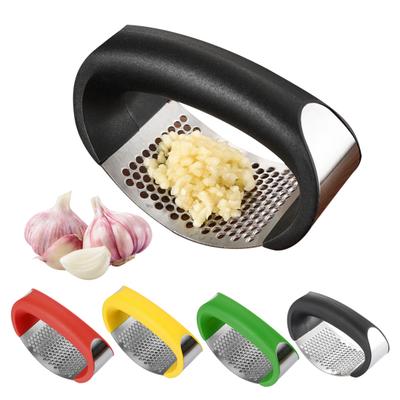 Пресс для чеснока из нержавеющей стали Ручная терка для имбиря и орехов Измельчитель Эргономичный кухонный гаджет для дома и ресторана